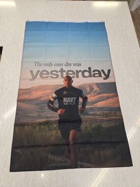 **David Goggins “The Only Easy Day Was Yesterday” Flag / Banner**Motivational